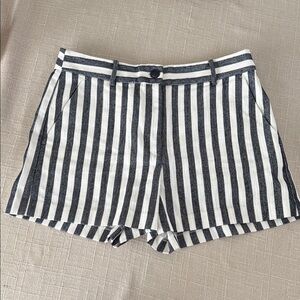 Loft Striped Navy and White Women's Shorts